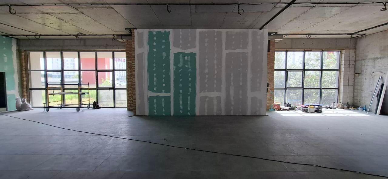 Drywall partition completed for the future stage